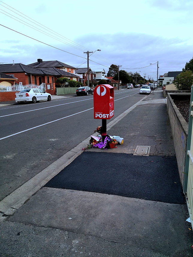 Cyclist Death Barkly Street post box